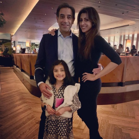 Deep Katdare with his wife Resha Shetty and daughter Ariya Eliana Katdare. 